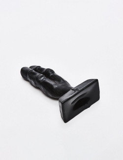 Plug anal Two fingers 10 cm Negro