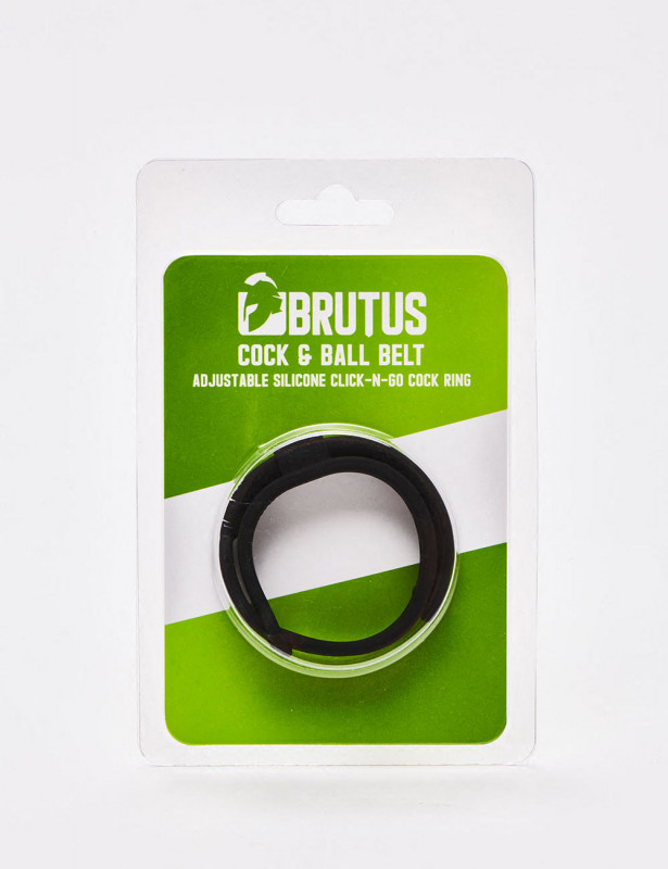 Anillo Para Pene En Silicona Brutus Cock & Ball Belt Negro