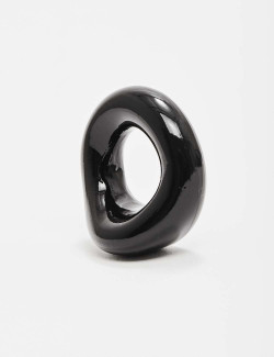 Anillo Para Pene En Silicona Wedge Negro Talla L