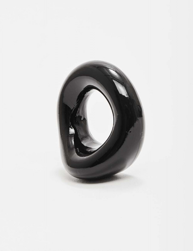 Anillo Para Pene En Silicona Wedge Negro Talla L