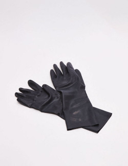 Accesorio Fetiche Guantes Para Fisting Látex Negros