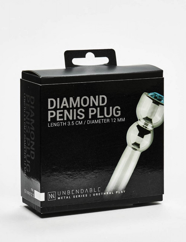 Plug Para Pene Con Brillante - 3,5 cm - Metal