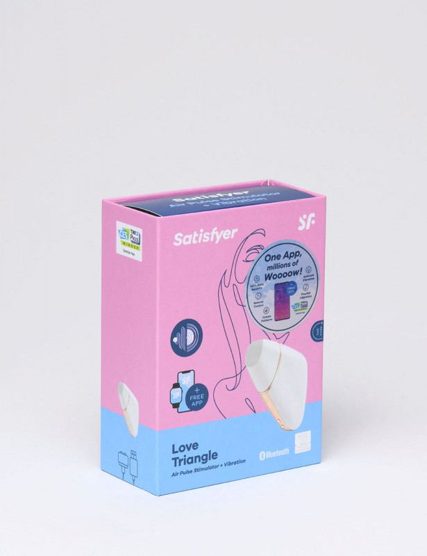 Vibrador Satisfyer Love Triangle - Succionador de Clítoris - Blanco Vibrador Satisfyer Love Triangle - Succionador de Clítoris - Blanco
