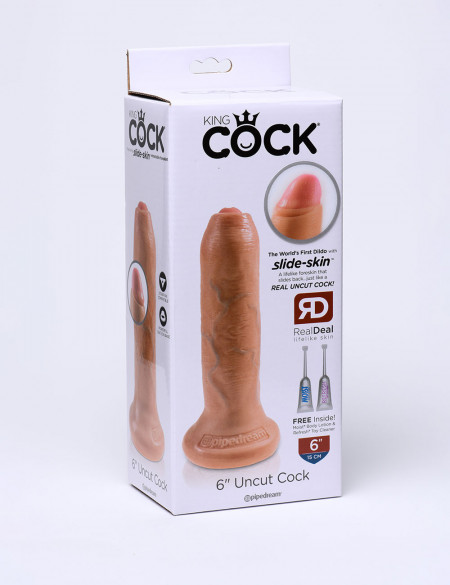 Consolador Realista Con Prepucio - King cock - 15 cm
