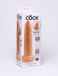 Consolador Realista Con Prepucio - King cock - 23 cm