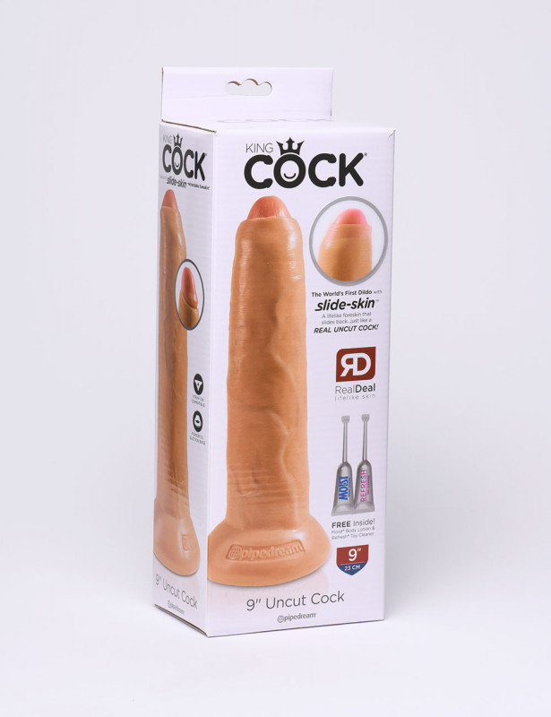 Consolador Realista Con Prepucio - King cock - 23 cm