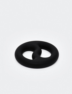 Anillo Para Pene Y Ball Stretcher Yin-Yang - Duo Ring - Silicona