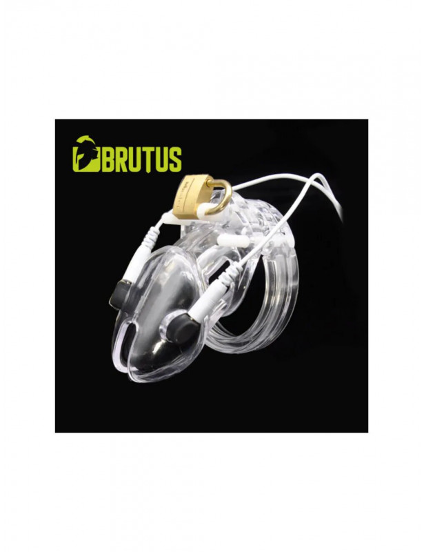 Jaula de Castidad Eléctrica Transparente - BRUTUS