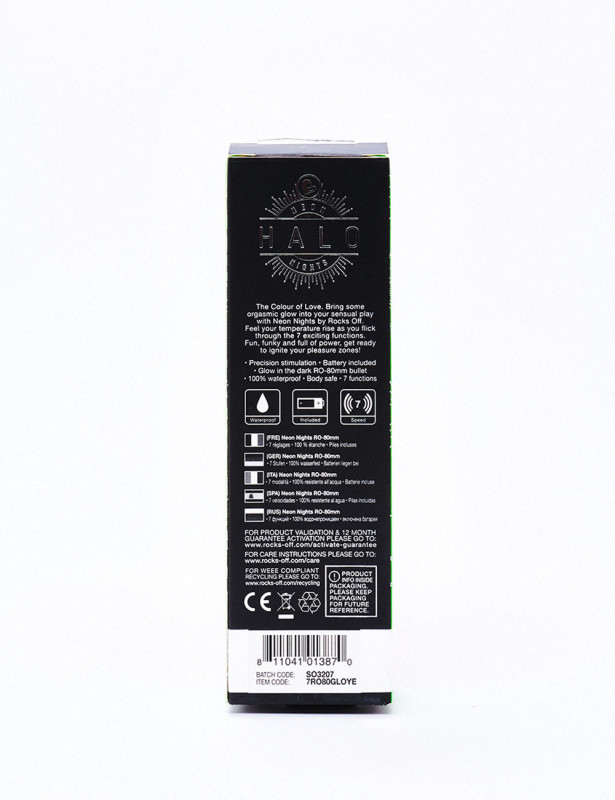 Bala Vibradora Rocks Off - Halo - Neon Verde