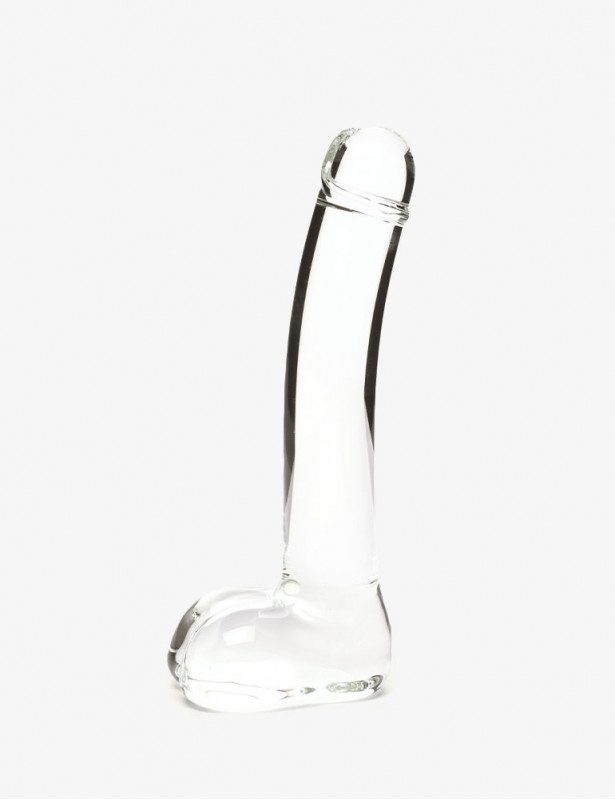 Consolador de Cristal Curvo Realista Punto G - GLÄS 1