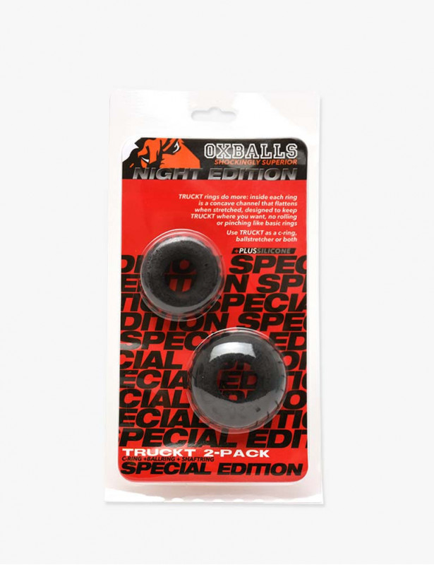 Paquete de 2 Anillos para el Pene Truckt Night Edition Negro - Oxballs 3