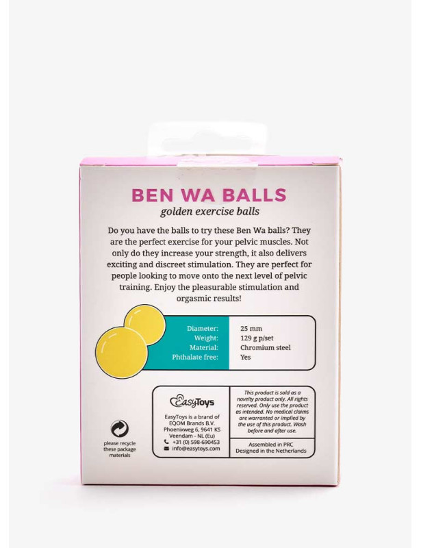 Bolas Geisha Doradas Ben Wa 25 mm 66 g - EasyToys Vibe 5