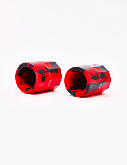 Pinzas de Silicona para Pezones Hognips-2 Rojas y Negras - Oxballs