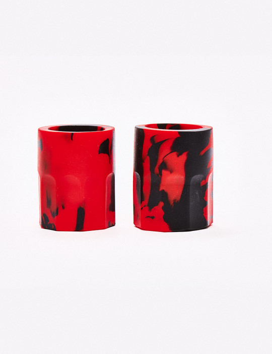 Pinzas de Silicona para Pezones Hognips-2 Rojas y Negras - Oxballs 3