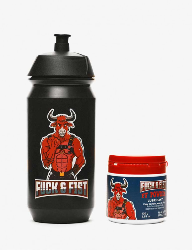 Pack Polvo Lubricante 100gr + Botella 500 ml Fuck & Fist
