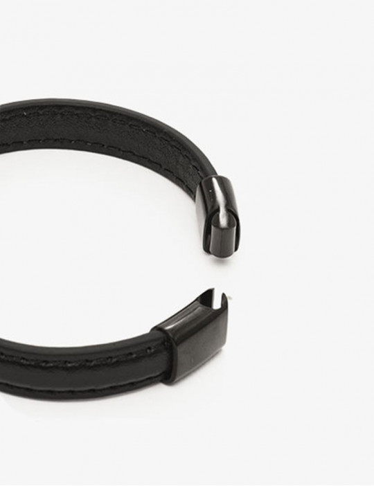 Anillo de Cuero para Pene All Black - 665