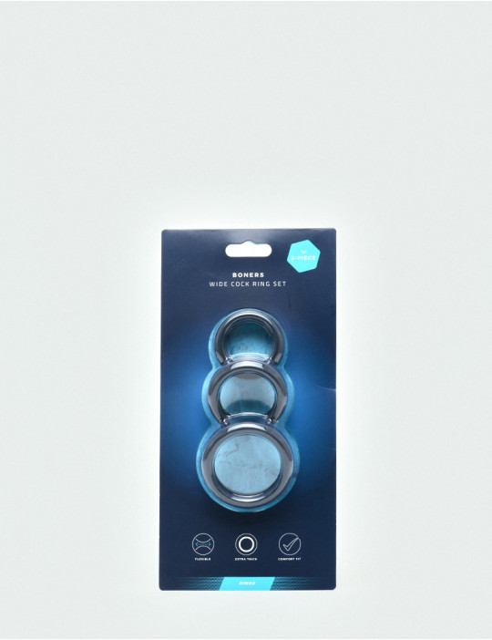 Pack De Anillos Para Pene - Boners - 3 Piezas - Silicona