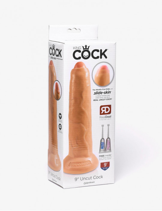 Consolador Realista Con Prepucio - King cock - 23 cm
