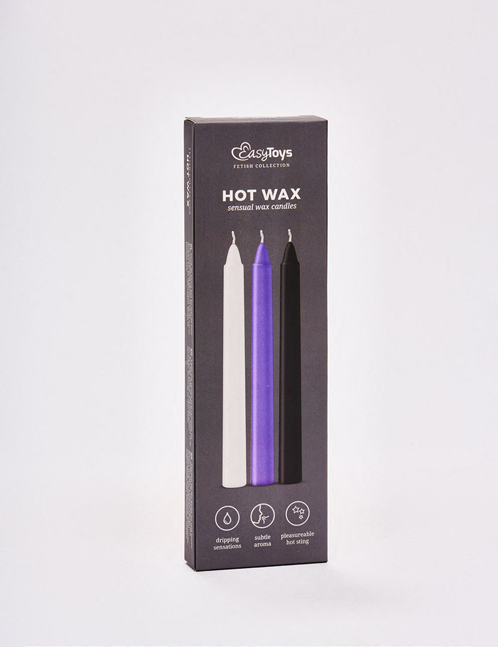 3 Velas SM - Easytoys Fetish Collection - Negro, violeta y blanco