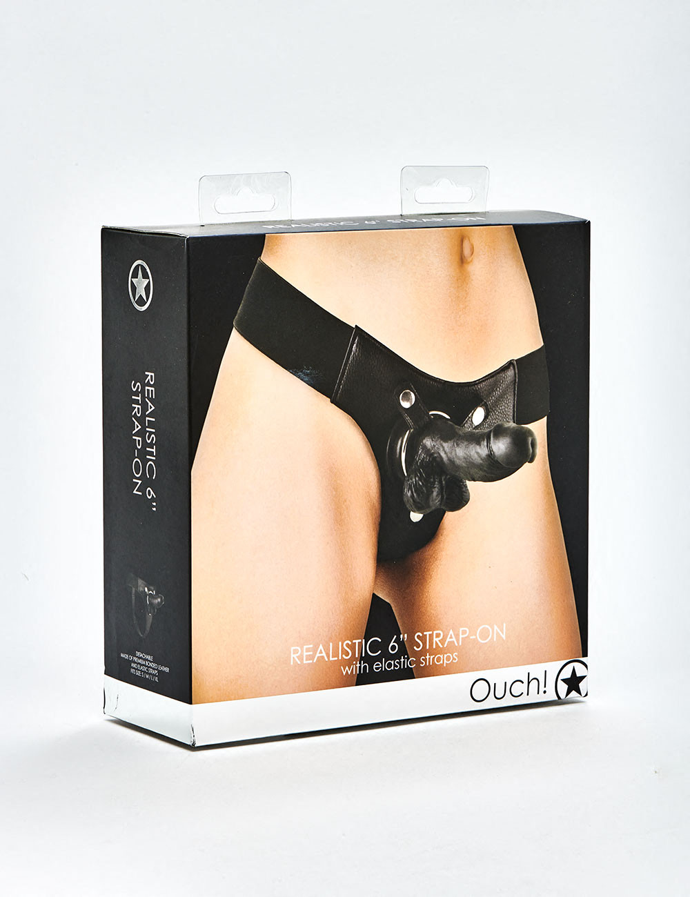 Consolador Con Cinturón Ouch! - Negro - 13,5 cm